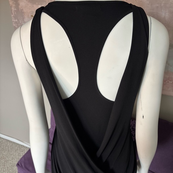 Vintage Marciano Elegant Black Draped Layered Tank with Racer Back M‎ - Picture 11 of 16